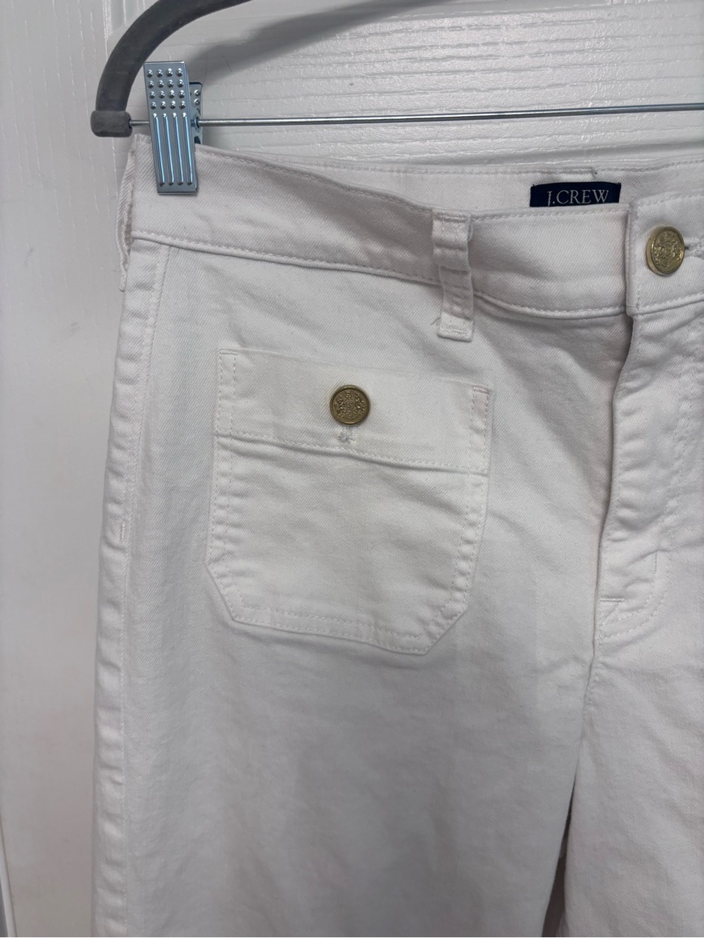 J. Crew Full length Slim White Wide Leg Jeans in white - Picture 2 of 15
